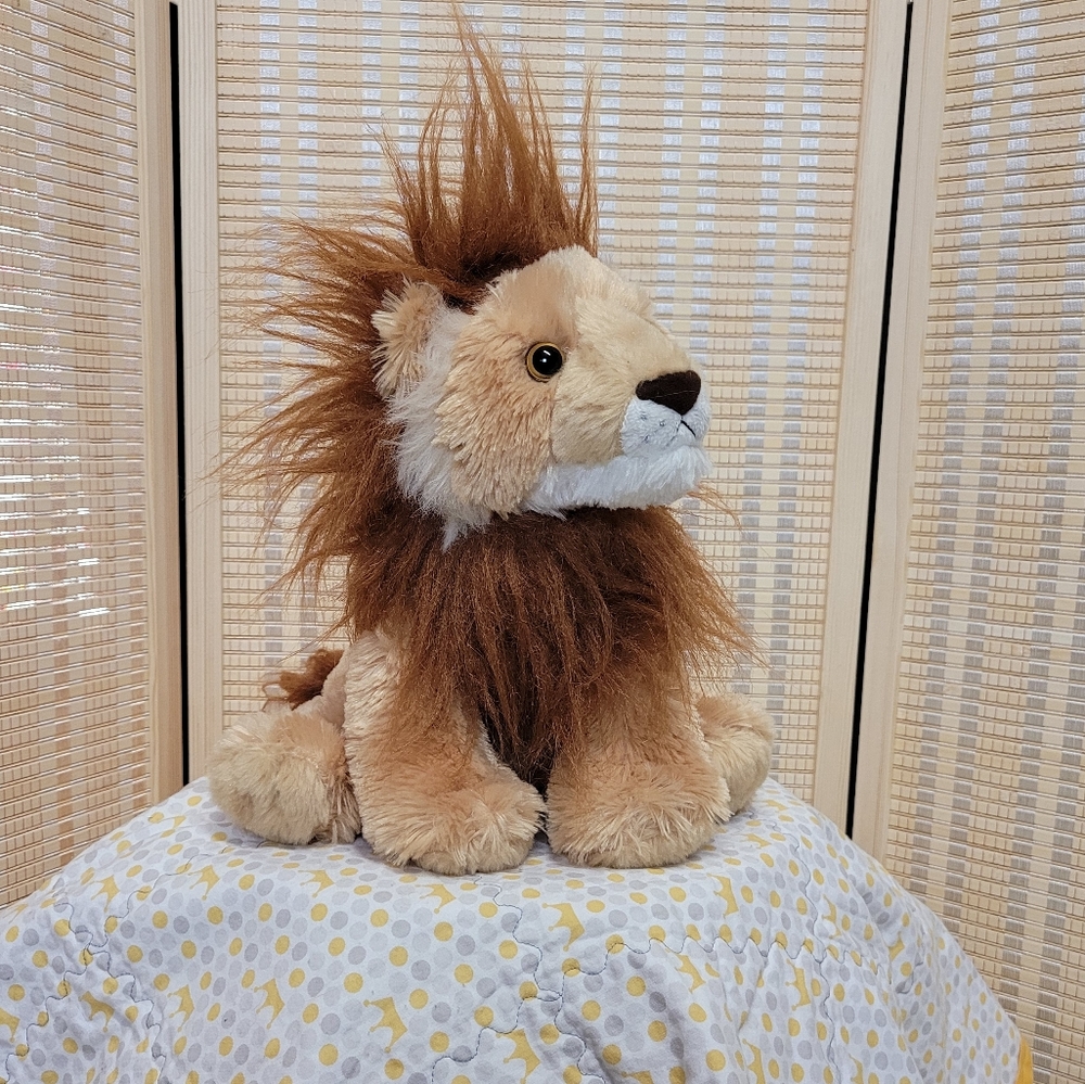 Aurora Destination Nation Lion Plush Stuffed Animal Toy Tall Fuzzy Mane - Picture 4 of 12